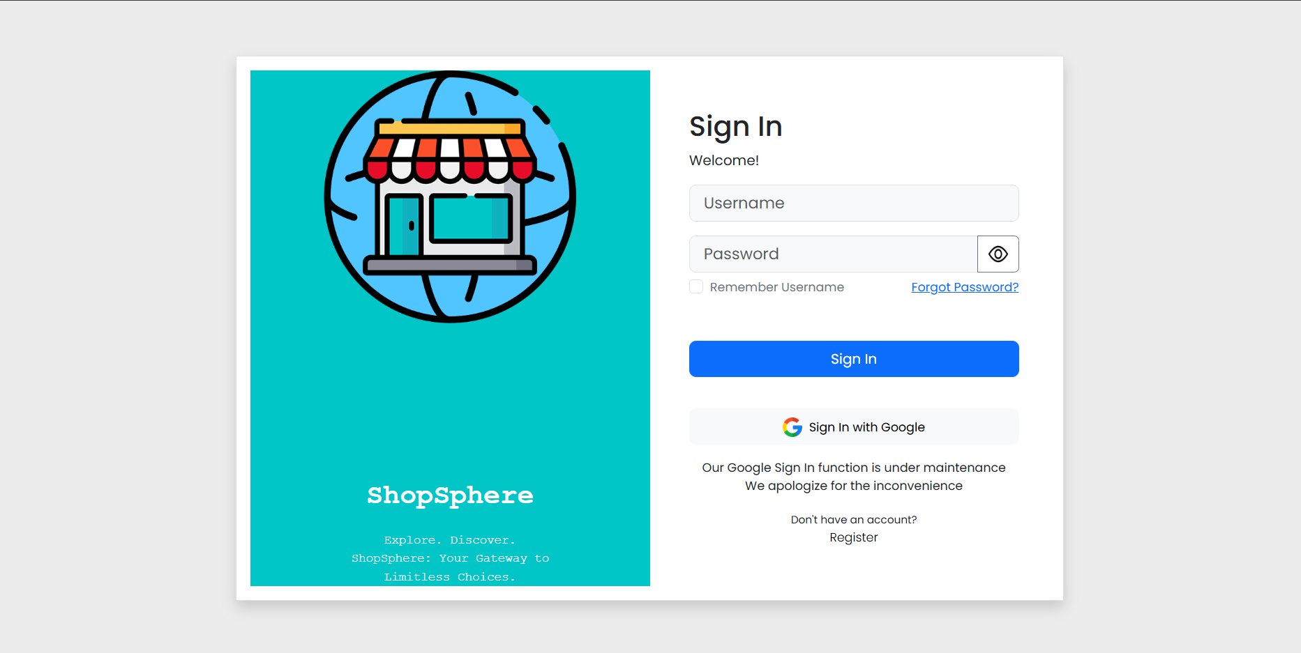 Simple E-commerce Website